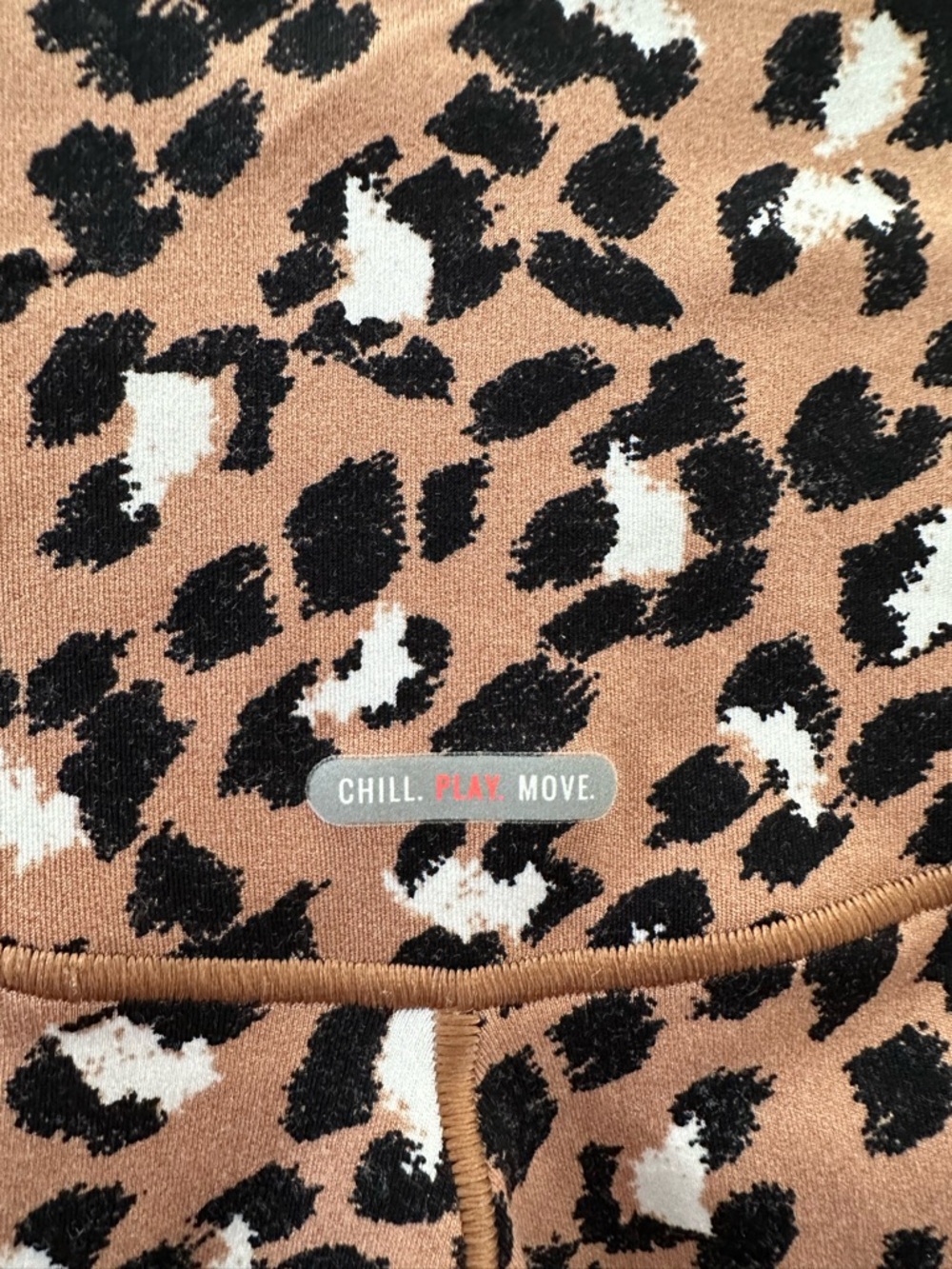 Aerie Leopard Print High-Waist Women’s Leggings - Brown size M - Picture 3 of 9